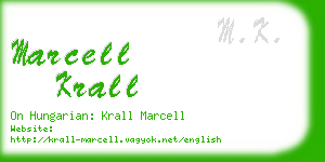 marcell krall business card